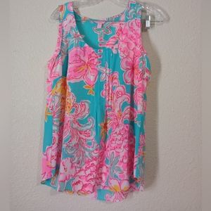 Lilly Pulitzer Dahlia Silk Tank Top M